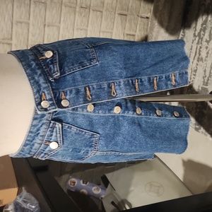 Zara Trafaluc button denim mini skirt.  XS